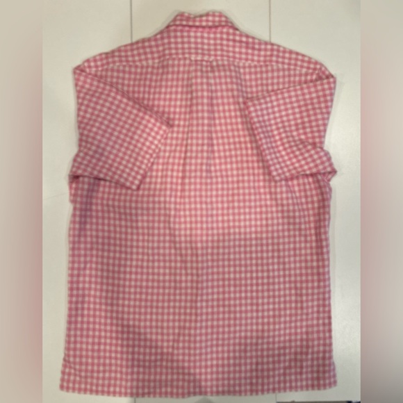 POLO RALPH LAUREN Plaid Short Sleeve Button Down Shirt Pink - Picture 2 of 4